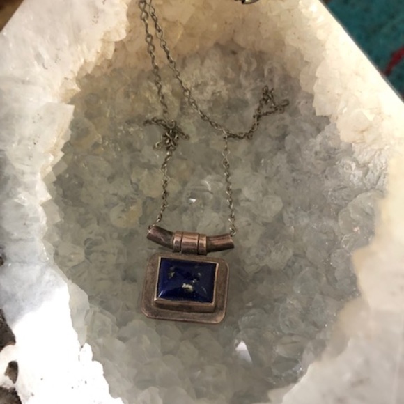 Jewelry - Handmade Silver and Lapis Necklace Choker